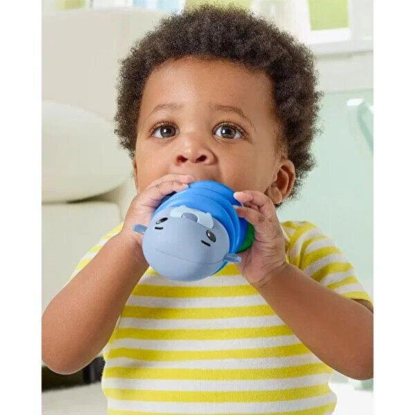Fisher Price Deniz Dostları 2'si 1 Arada Silikon Çıngırak Walrus JHB56