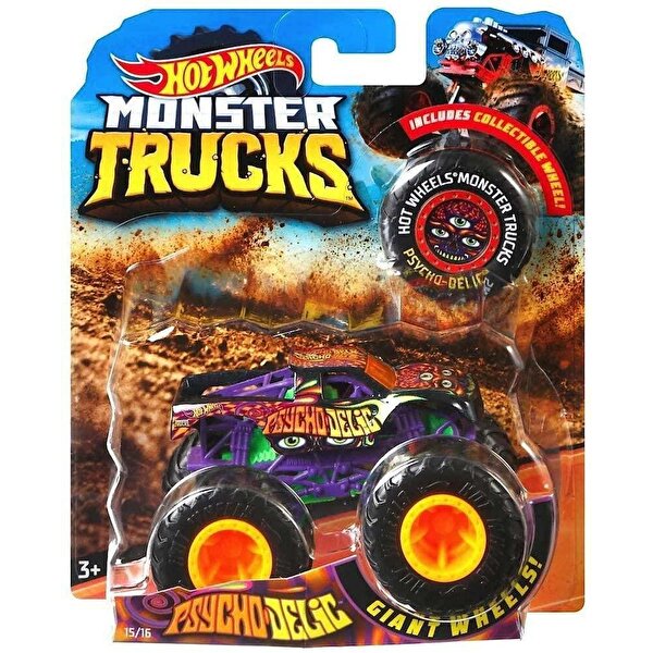 Hot Wheels Monster Trucks 1:64 Arabalar Pyscho Delic GJF39