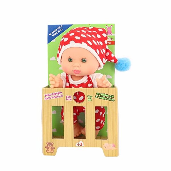 Masal Anlatan Bebiş Bebek Kırmızı Puantiyeli