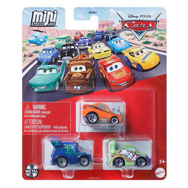 Cars Mini Karakter Arabalar Üçlü Paket JBH21