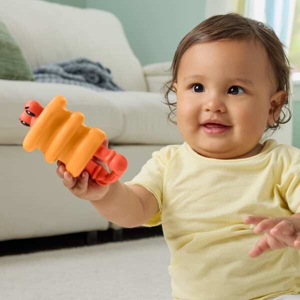 Fisher Price Deniz Dostları 2'si 1 Arada Silikon Çıngırak Crab JHB55