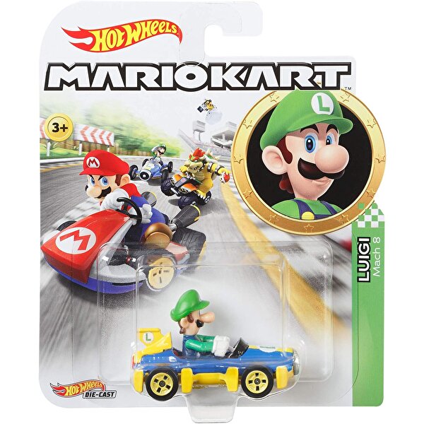 Hot Wheels Mario Kart Karakter Araçlar Luigi GBG27