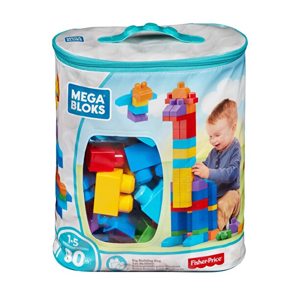 Mega Bloks First Builders 80'li Blok Torbaları Mavi DCH63