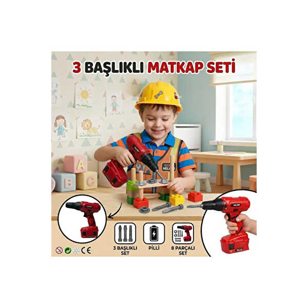 Pille Çalışan Matkap Seti