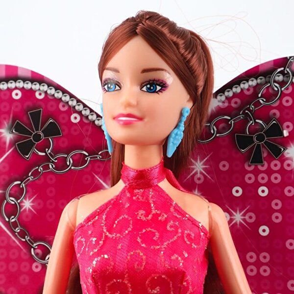 Külahlı Kelebek Bebek Pembe Elbiseli