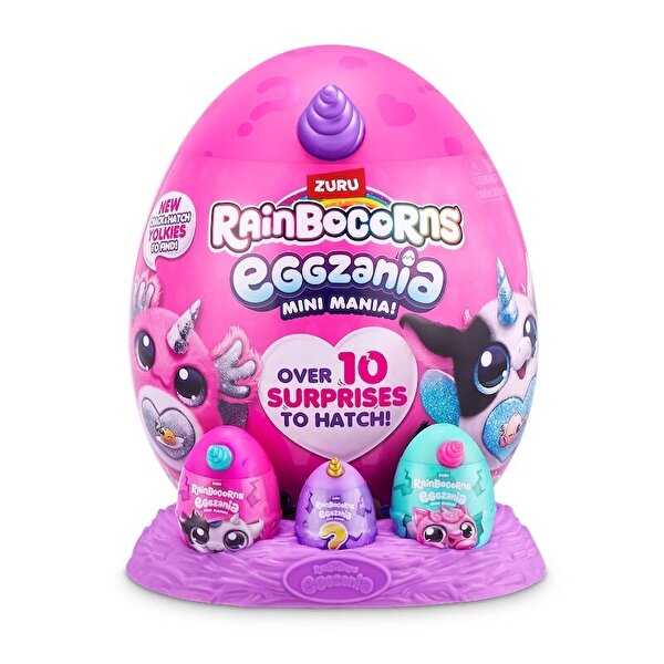 Rainbocorns Mini Eggzania Sürpriz Peluş Mor Boynuz
