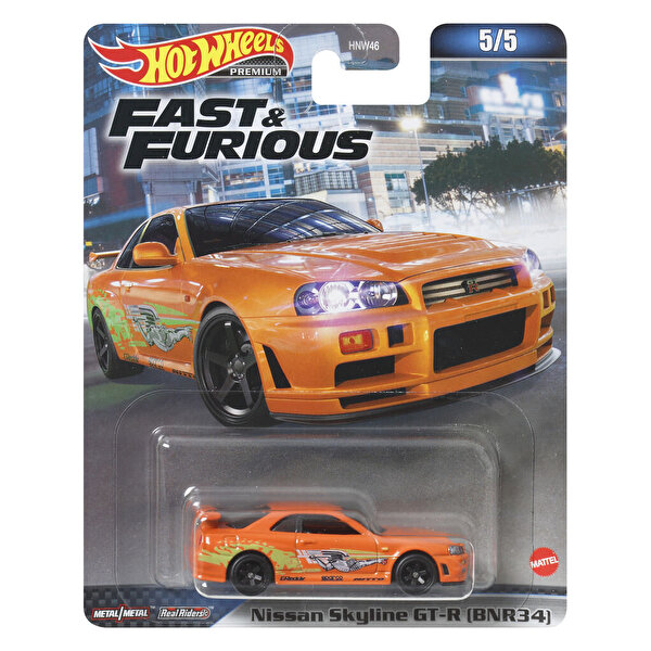 Hot Wheels Fast & Furious Premium Arabalar Nissan Skyline Gt-R Bnr34 HKD21