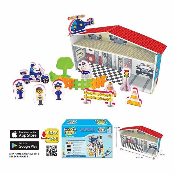 Akar Oyuncak Meslek Seti Polis Karakol Ev