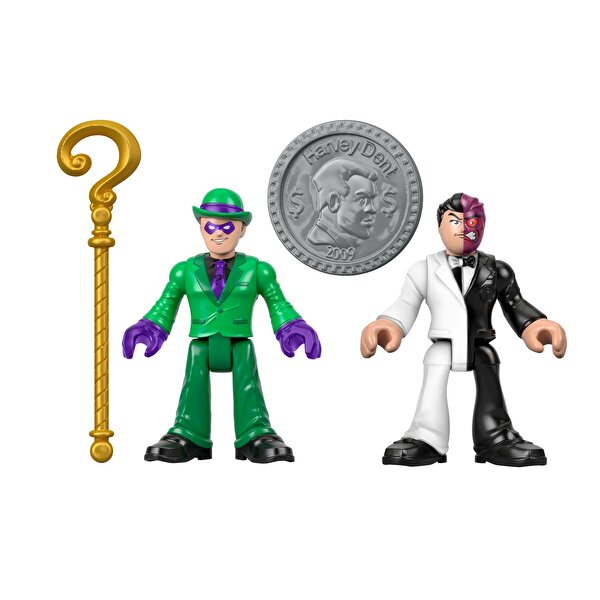 Imaginext DC Super Friends Aksiyon Figürleri The Riddler Two Face GBL90