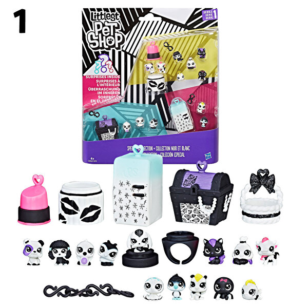 Littlest Pet Shop Miniş Siyah Beyaz Koleksiyonu Özel Set