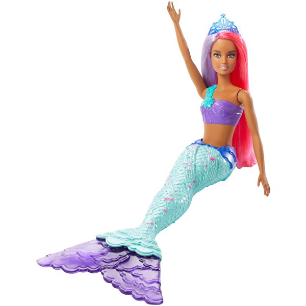 Barbie Dreamtopia Denizkızı Bebekler Mor Kızıl Saçlı GJK09