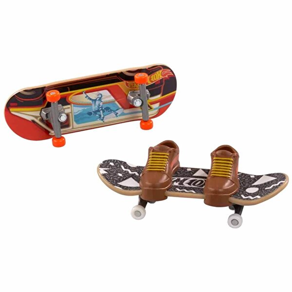 Hot Wheels Skate Retro Temalı İkili Parmak Kaykay ve Ayakkabı Paketleri HXL20