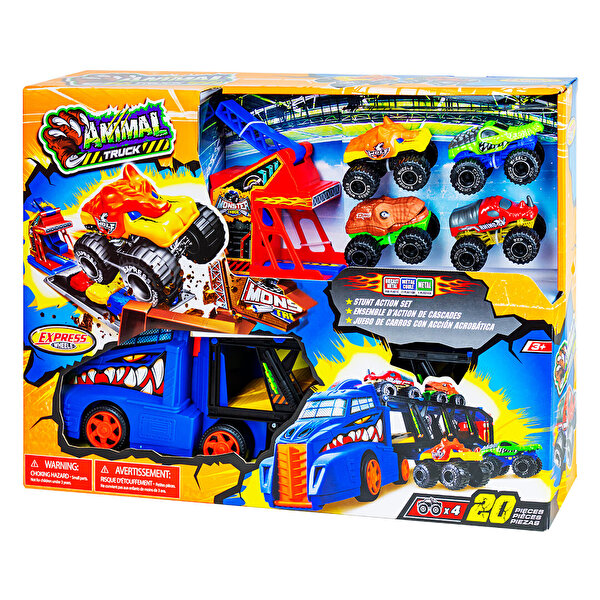 Express Wheels Combo Animal Truck ve Launcher Playset