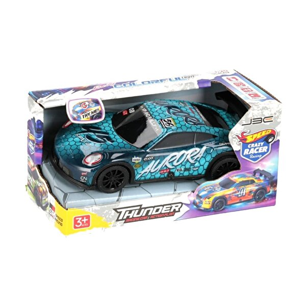 1:20 Işıklı ve Sesli Aurora Yarış Arabası Mavi