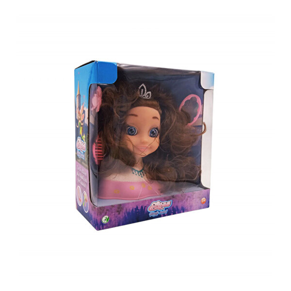 Ellisa Prenses Bebek Büst Seti Siyah Saçlı