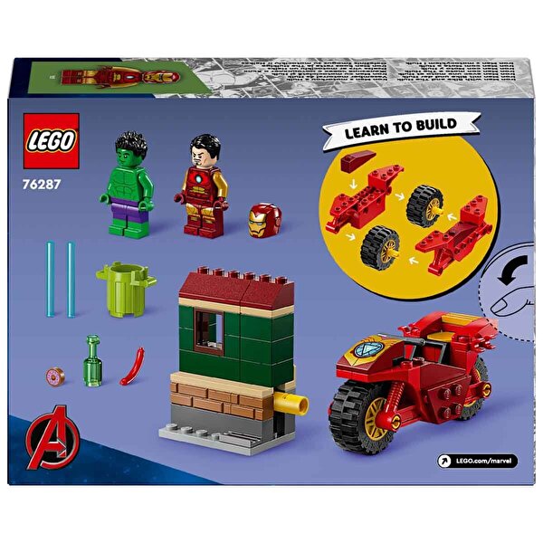 LEGO Marvel Motosikletli Iron Man ve Hulk 76287