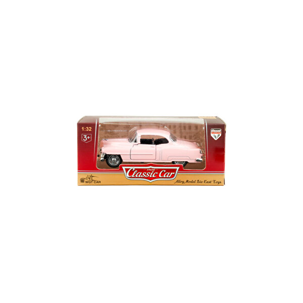 Die Cast 1:32 Retro Klasik Coupe Çek Bırak Araba Pembe