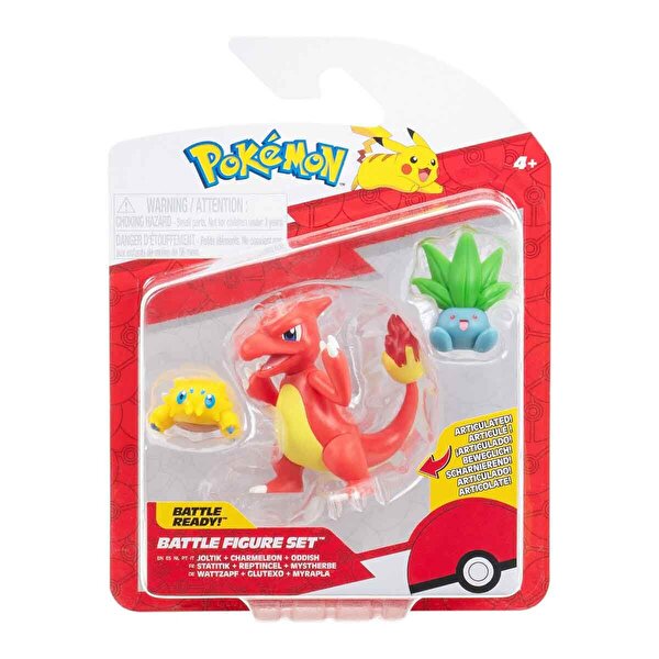 Pokemon Battle 3'lü Fi̇gür Seti̇ Joltik Charmeleon Oddish