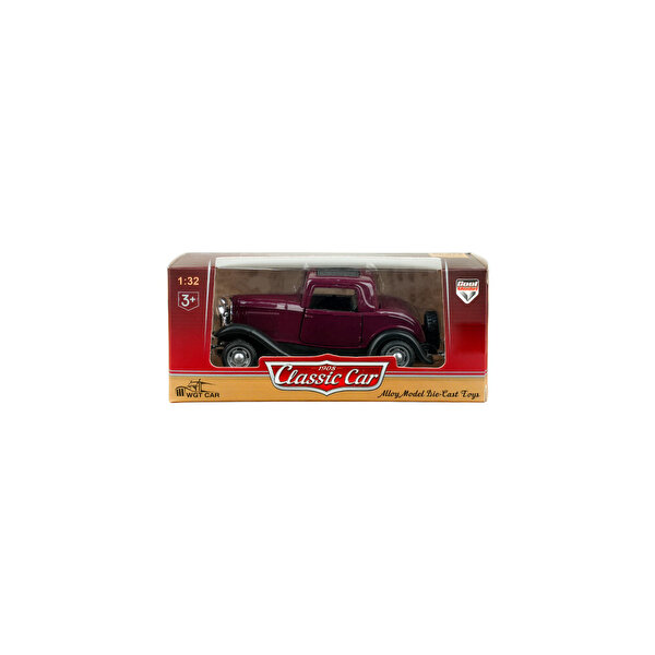 Die Cast 1:32 Retro Hot Rod Çek Bırak Araba Bordo
