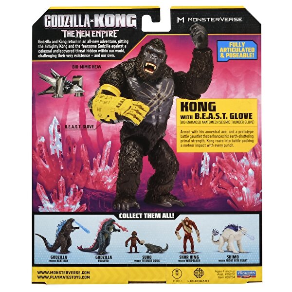 Godzilla ve Kong Aksiyon Figür Kong With B.E.A.S.T. Glove 15 Cm
