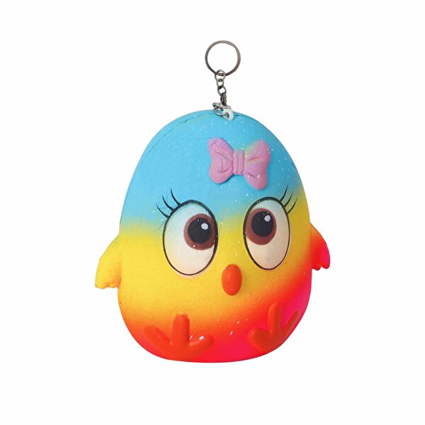 Büyük Squeeze Anahtarlık Mavi Mor Civciv