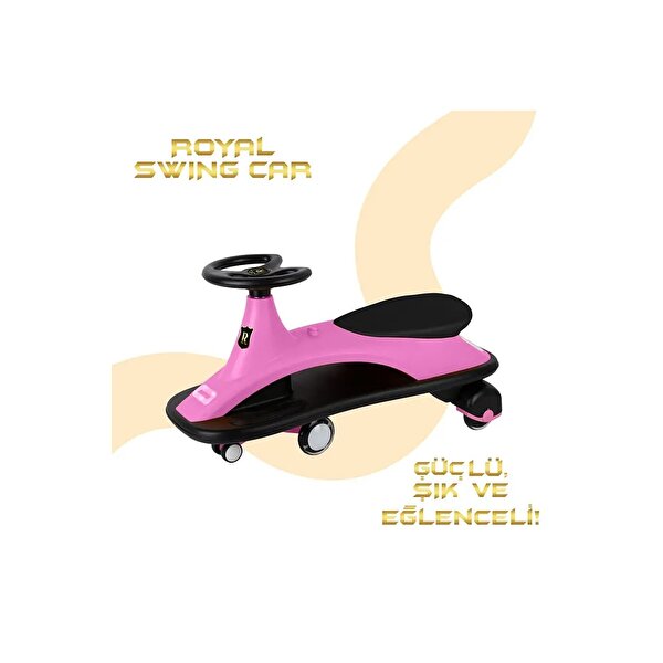 Sesli ve Işıklı Royal Swing Car Pembe