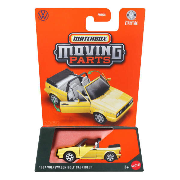 Matchbox 1:64 Arabalar 1987 Volkswagen Golf Cabriolet JHV67