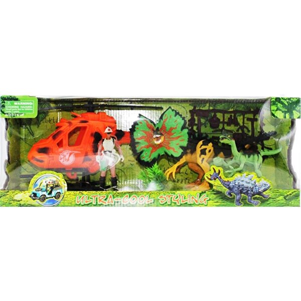 Dinozor Avcısı Helikopterli Oyun Seti D12460