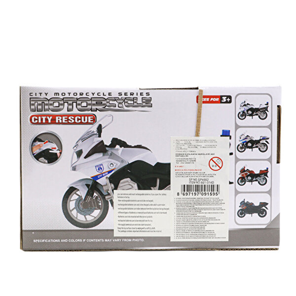 Sesli Işıklı Kırmızı İtfaiye Motosikleti