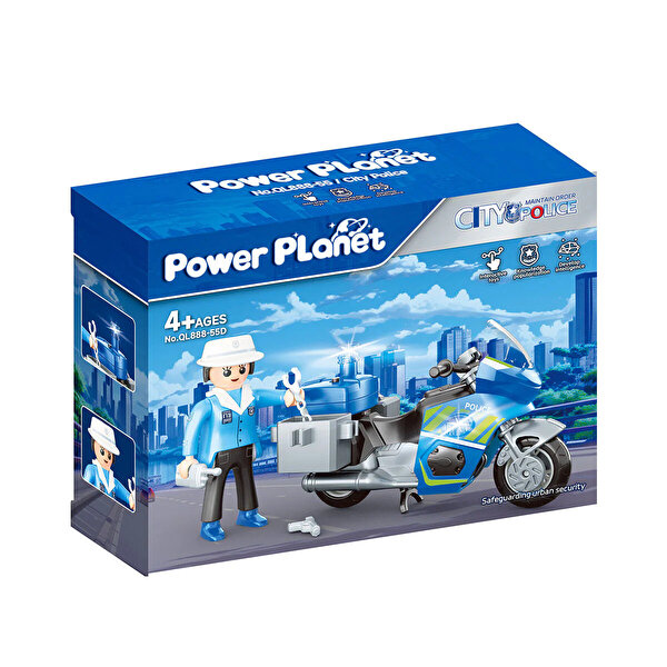 Power Planet 66303 Polis Motosikleti Yapım Seti D