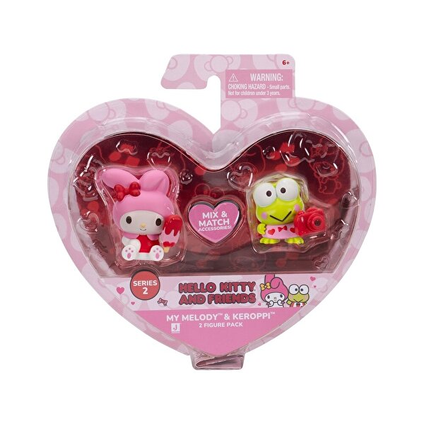 Hello Kitty Kalpten Kalbe 2'li Figür Seti My Melody-Keroppi Camera