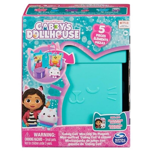 Gabby Dollhouse Klipsli Mini Oyun Seti Cakey Cat