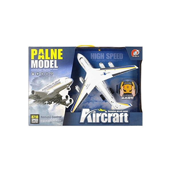 Kumandalı Şarjlı Işıklı Beyaz Uçak