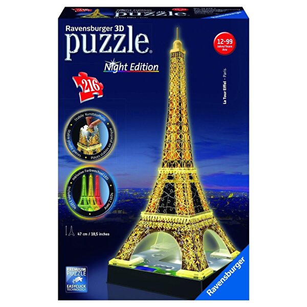 Ravensburger 3D Puzzle Led Işıklı Eyfel Kulesi 216 Parça