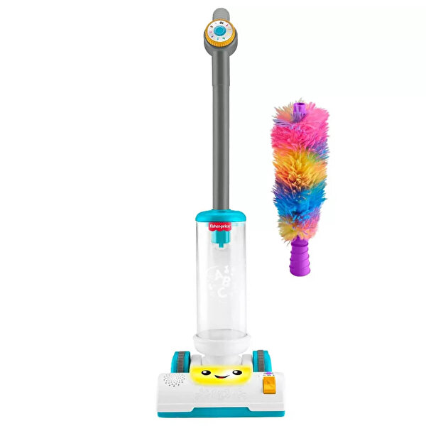 Fisher Price 2'si 1 Arada  Sesli ve Işıklı Eğlen ve Öğren Süpürge JMM35