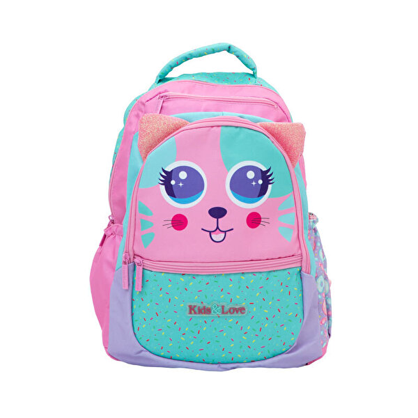Kaukko Kids Love Cute Face Cat Sırt Çantası