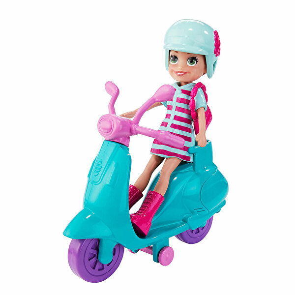 Polly Pocket ve Bisikleti Oyun Setleri Scooter'la Alışverişte GFP95