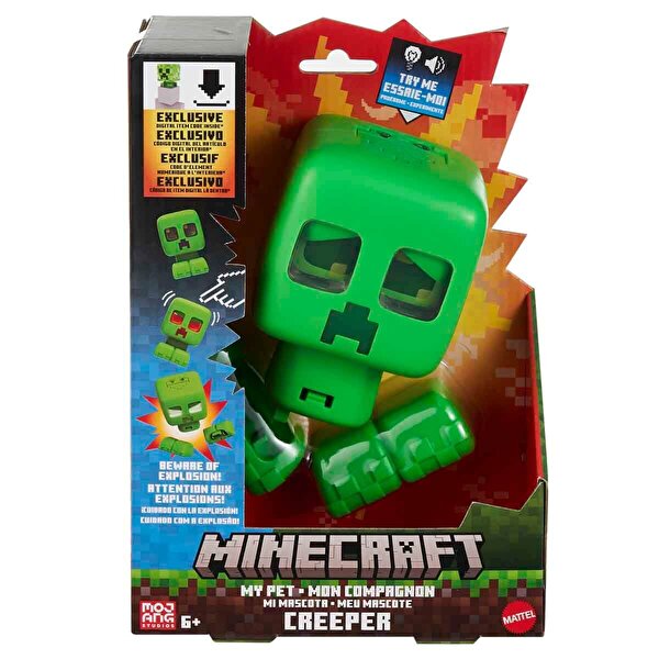 Minecraft Sesli ve Işıklı Evcil Creeper Figürü JGX49