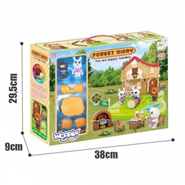 Kırmızı Çatılı Orman Evi ve Figürler