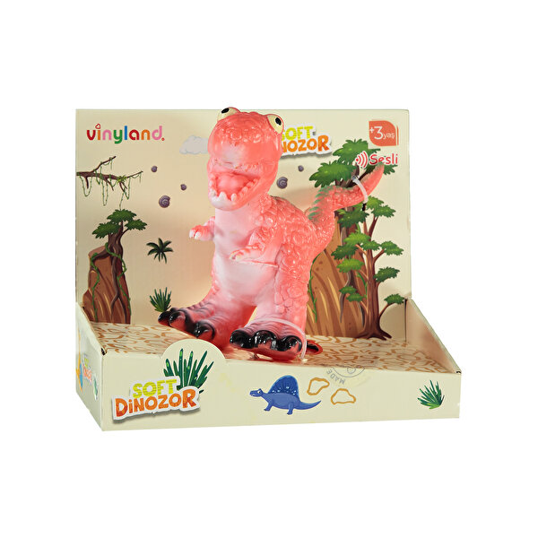 Sesli Soft Dinozor Turuncu