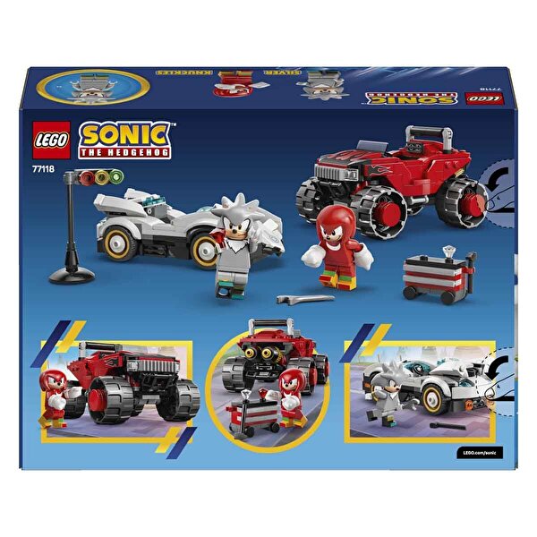 LEGO Sonic the Hedgehog Silver’ın Arabası Knuckles’ın Canavar Kamyonuna Karşı 77118