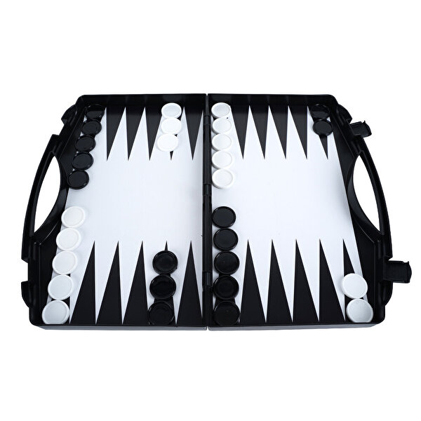 Çantalı 3’lü Dama Tavla ve Satranç Oyun Seti