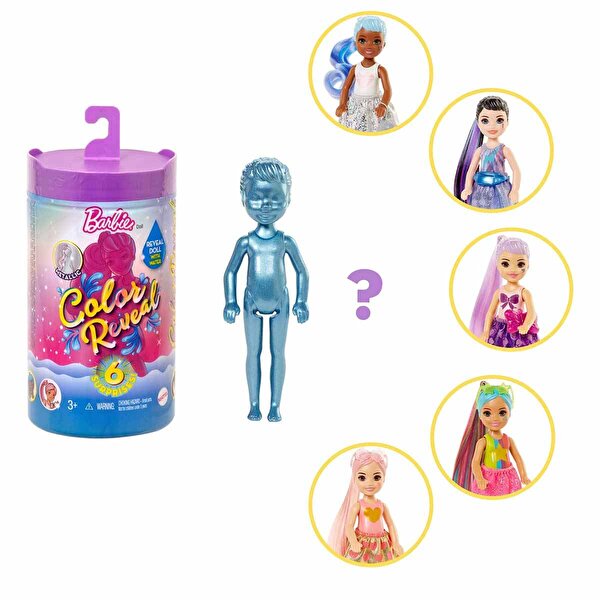 Barbie Color Reveal Renk Değiştiren Sürpriz Chelsea Işıltılı Bebekler Serisi GWC59