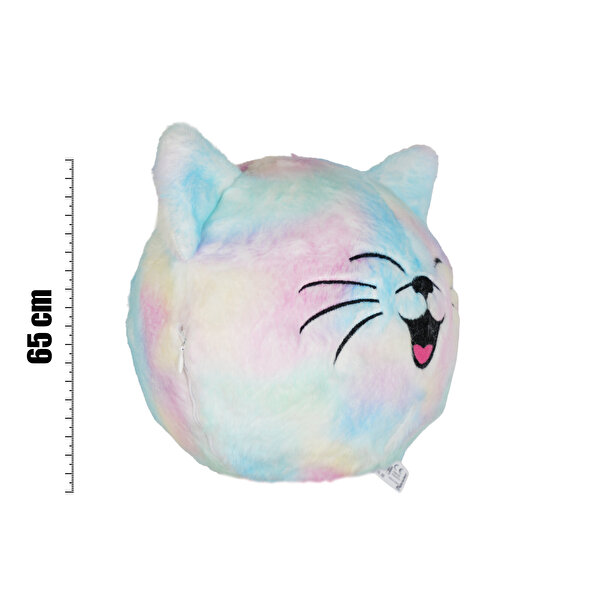 Peluş Kedi Top Yastık 65 Cm