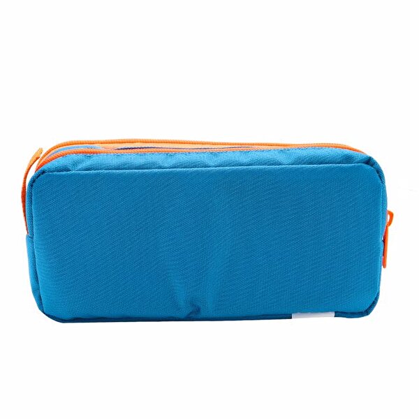 Bubbles Lets Do Lunch Hologramlı Kalem Çantası Mavi Turuncu