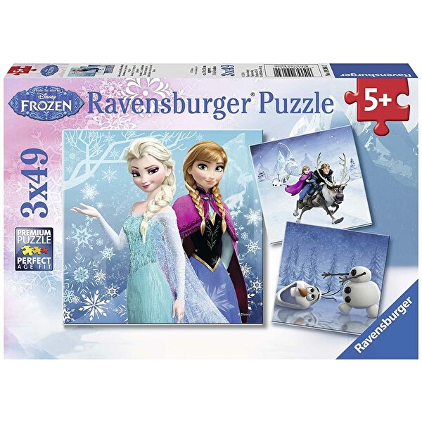 Ravensburger Puzzle 3x49 Parça Disney Frozen Kış Macerası