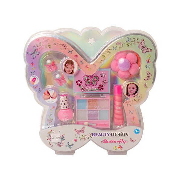 Lukky Kelebek Desenli Güzellik Tasarım Seti