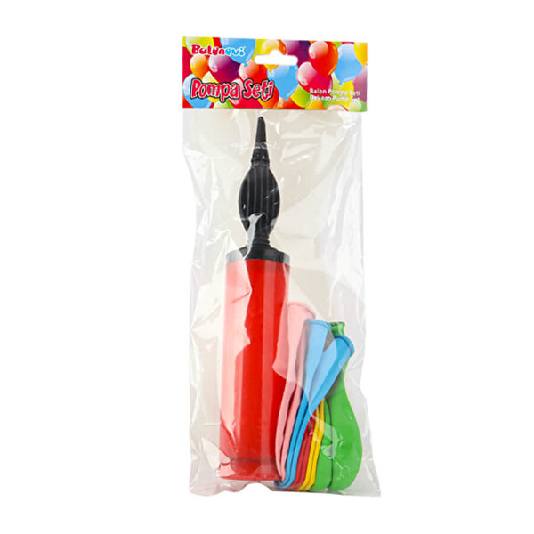 Parti Balon Pompa Seti Kırmızı