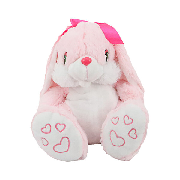 Sakallı Pembe Tavşan 45 Cm