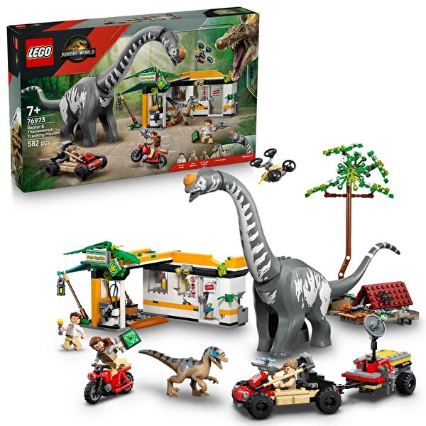 LEGO Jurassic World Raptor ve Titanosaurus Takip Görevi 76973